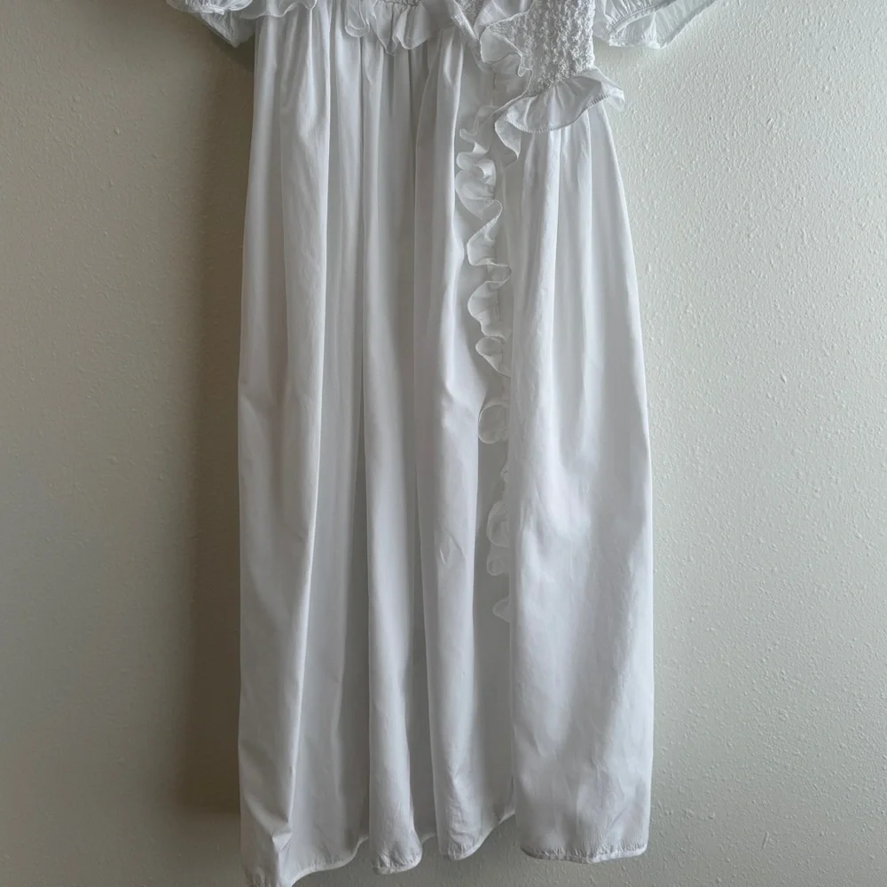 Cecilie Bahnsen - Chloé Ruffled Smocked Maxi Dress UK10 US6 Trinny Woodall